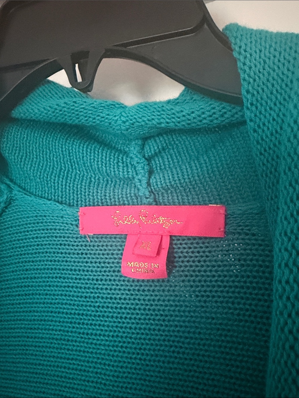 Lilly Pulitzer Teal Fringe Open Cardigan - Picture 2 of 3
